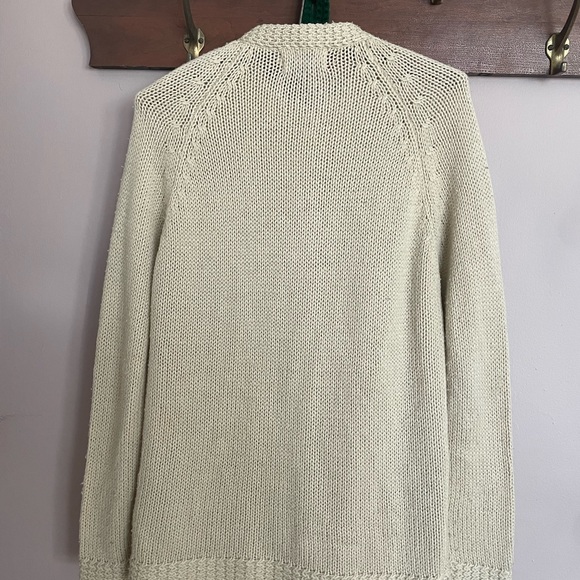 Vintage Virgin Acrylic Cream Knit Cardigan - Picture 6 of 8